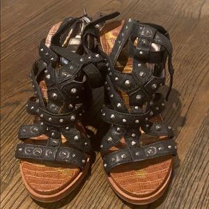 Sam Edelman studded wrap wedges